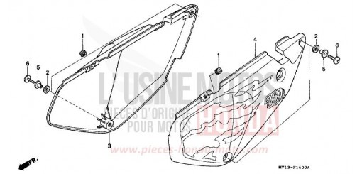 COUVERCLE LATERAL XRV750V de 1997